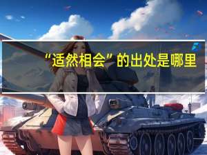 “适然相会”的出处是哪里