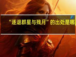 “逐退群星与残月”的出处是哪里