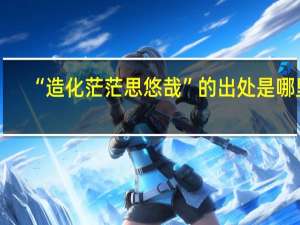 “造化茫茫思悠哉”的出处是哪里