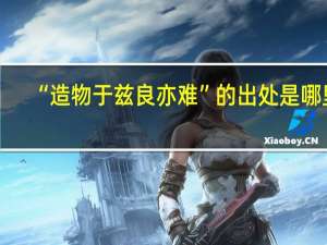 “造物于兹良亦难”的出处是哪里