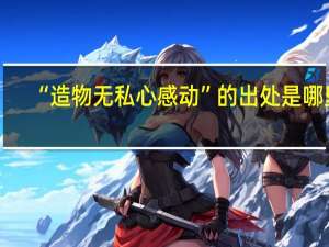 “造物无私心感动”的出处是哪里