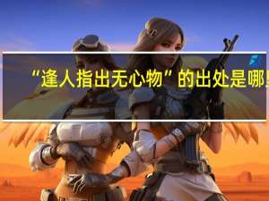 “逢人指出无心物”的出处是哪里
