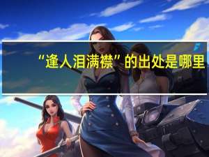 “逢人泪满襟”的出处是哪里