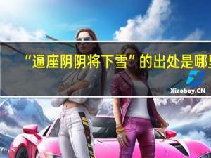 “逼座阴阴将下雪”的出处是哪里