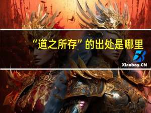 “道之所存”的出处是哪里