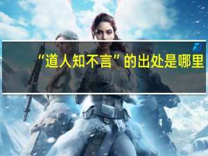 “道人知不言”的出处是哪里