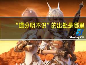 “道分明不识”的出处是哪里