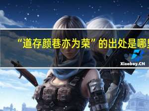 “道存颜巷亦为荣”的出处是哪里