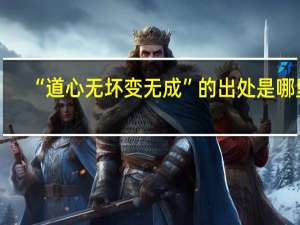 “道心无坏变无成”的出处是哪里