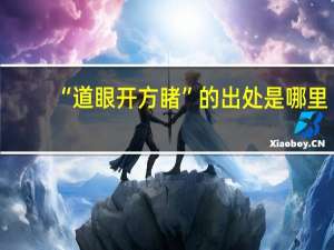 “道眼开方睹”的出处是哪里