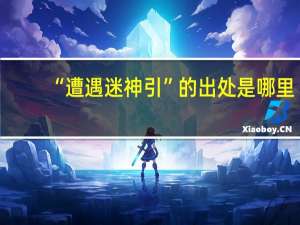 “遭遇迷神引”的出处是哪里