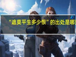 “遮莫平生多少恨”的出处是哪里