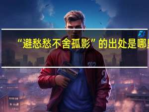 “避愁愁不舍孤影”的出处是哪里