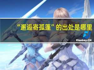 “邂逅寄孤蓬”的出处是哪里