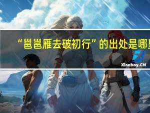 “邕邕雁去破初行”的出处是哪里