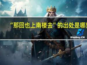 “那回也上南楼去”的出处是哪里