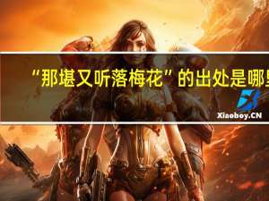 “那堪又听落梅花”的出处是哪里