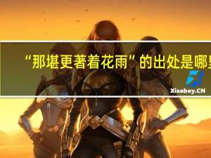 “那堪更著着花雨”的出处是哪里