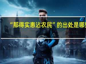 “那得实惠沾农民”的出处是哪里