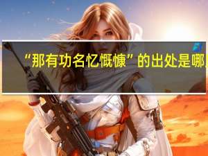 “那有功名忆慨慷”的出处是哪里