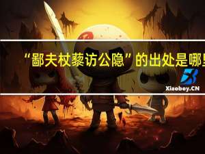 “鄙夫杖藜访公隐”的出处是哪里