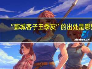 “酆城客子王季友”的出处是哪里