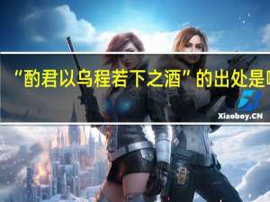 “酌君以乌程若下之酒”的出处是哪里