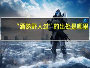 “酒熟野人过”的出处是哪里