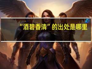 “酒碧香清”的出处是哪里