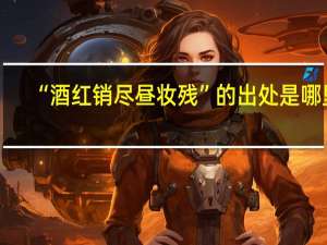 “酒红销尽昼妆残”的出处是哪里