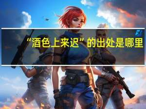 “酒色上来迟”的出处是哪里