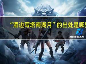 “酒边写塔南湖月”的出处是哪里