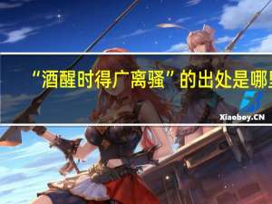 “酒醒时得广离骚”的出处是哪里