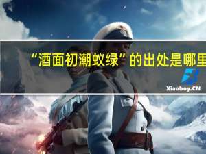 “酒面初潮蚁绿”的出处是哪里