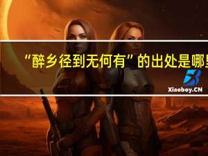 “醉乡径到无何有”的出处是哪里