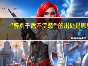 “醉别千卮不浣愁”的出处是哪里