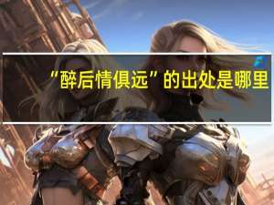 “醉后情俱远”的出处是哪里