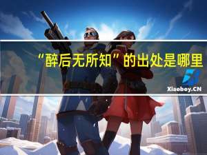 “醉后无所知”的出处是哪里