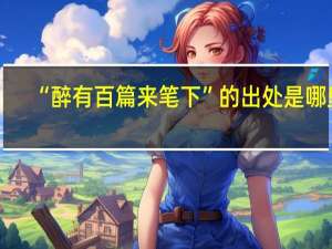 “醉有百篇来笔下”的出处是哪里