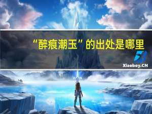 “醉痕潮玉”的出处是哪里