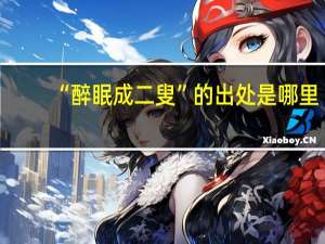 “醉眠成二叟”的出处是哪里