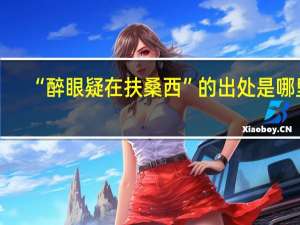 “醉眼疑在扶桑西”的出处是哪里