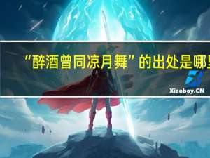 “醉酒曾同凉月舞”的出处是哪里