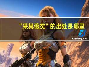 “采其薇矣”的出处是哪里