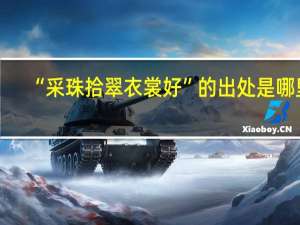 “采珠拾翠衣裳好”的出处是哪里