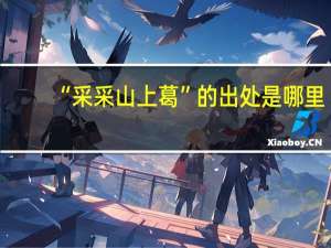“采采山上葛”的出处是哪里