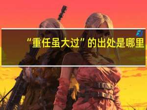 “重任虽大过”的出处是哪里