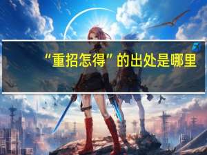 “重招怎得”的出处是哪里