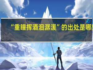 “重瞳挥酒泪潺湲”的出处是哪里