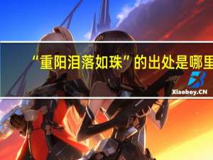 “重阳泪落如珠”的出处是哪里